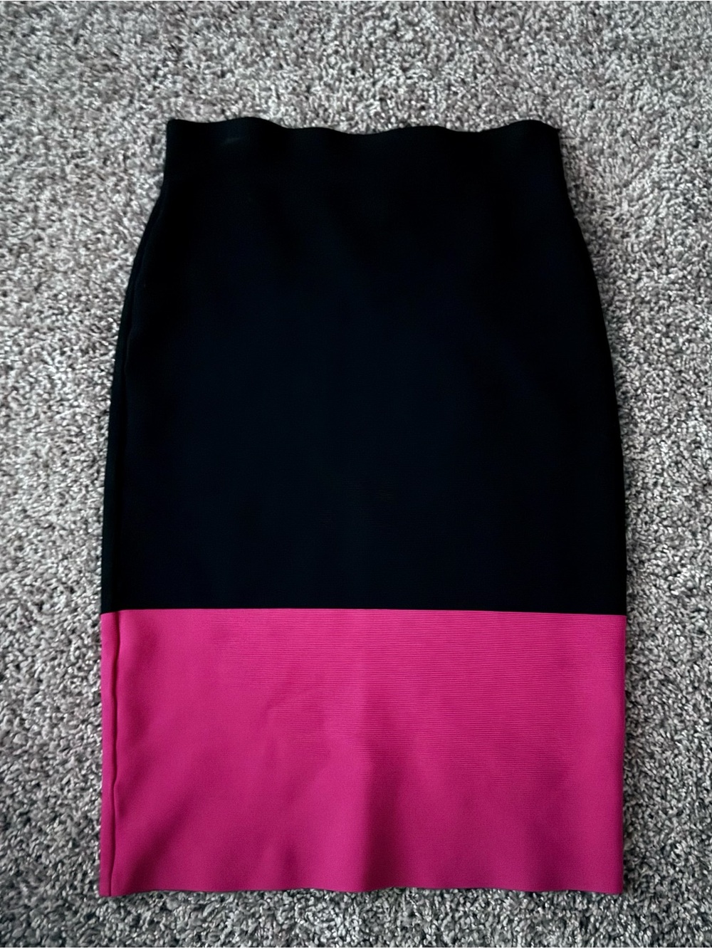 BCBGMAXAZRIA Scarlett Skirt Small Black Pink Colorblock Bodycon Pencil